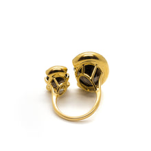 Smokey Quartz and Mixed Diamond Leopard Ring in 14k Gold Vermeil - Bergen & Rowe
