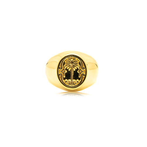 African Safari Jewellery Line | Ilala Palm Signet Ring | Africa Signet Ring