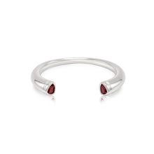 Red Garnet Colours of Africa Cuff in 925 Silver