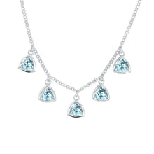 Blue Aquamarine Colours of Africa Shaker Chain in 925 Silver
