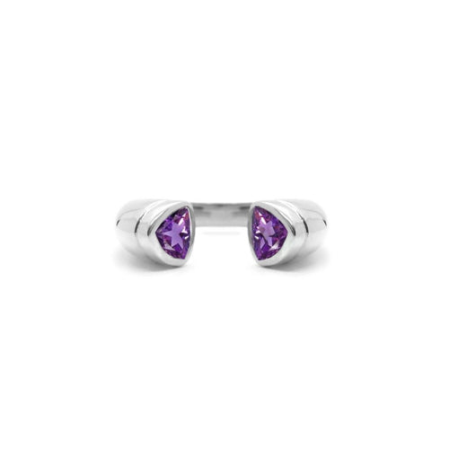 Purple Amethyst Colours of Africa Ring in 925 Silver