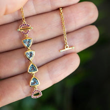 Aquamarine Totem Bracelet in Gold Vermeil