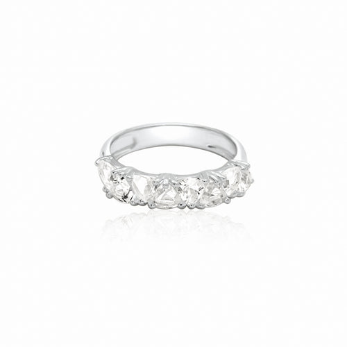 White Topaz Tribal Band