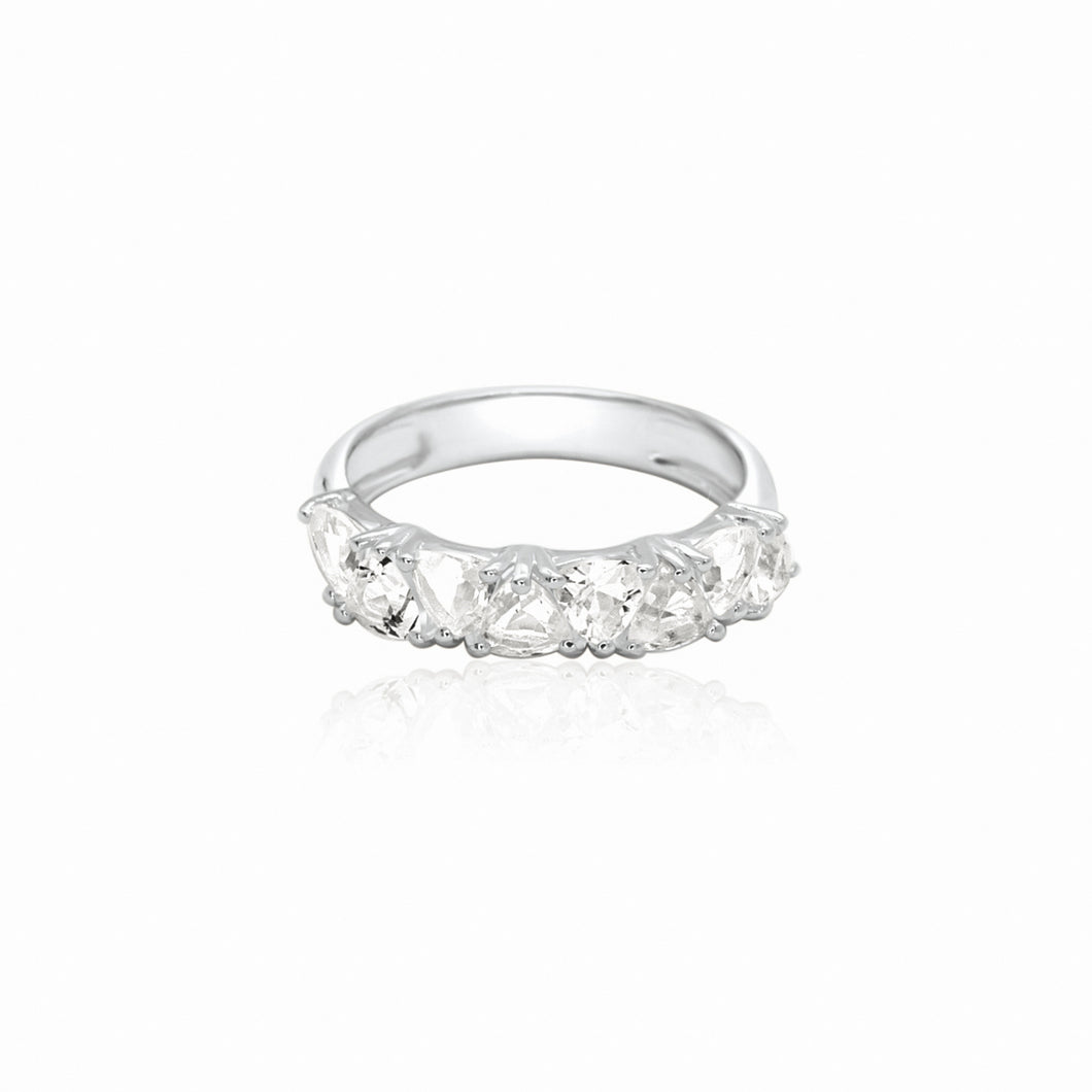 White Topaz Tribal Band