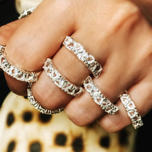 White Topaz Tribal Band