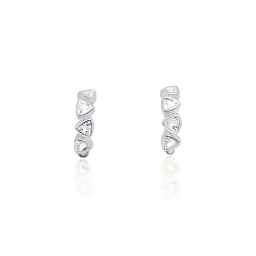 White Topaz Tribal Huggies
