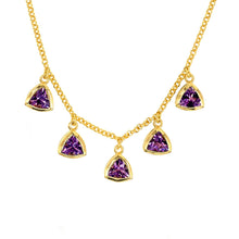 Purple Amethyst Colours of Africa Shaker Chain in Gold Vermeil