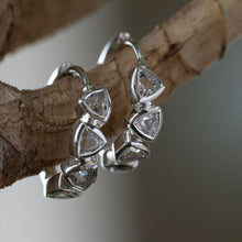 White Topaz Tribal Huggies