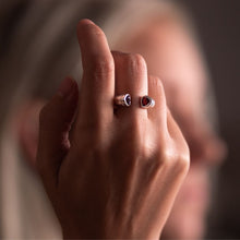 Red Garnet Colours of Africa Ring in 925 Silver